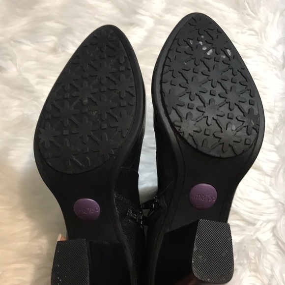 NWT Black leather ankle booties heel - Picture 7 of 7